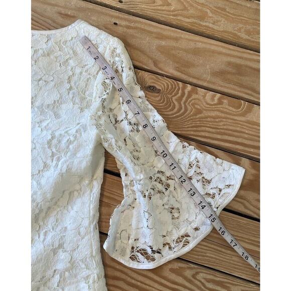 NWT Adrianna Papell Ruffle Hem Lace Dress Size 12 Women’s White - Picture 10 of 10